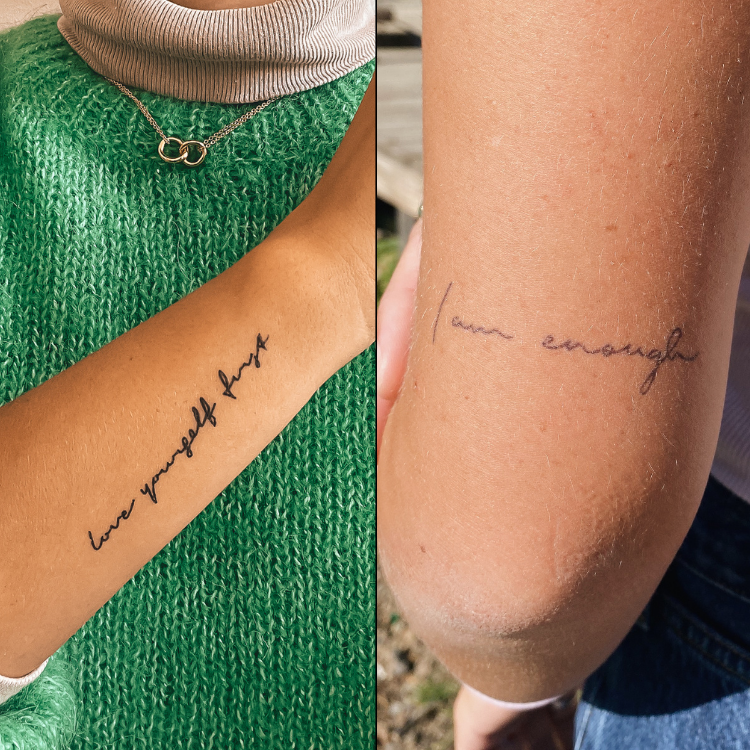 Love yourself first & I am enough - Pack Doble
