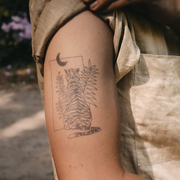 Tatuaje Tigre en Rectángulo