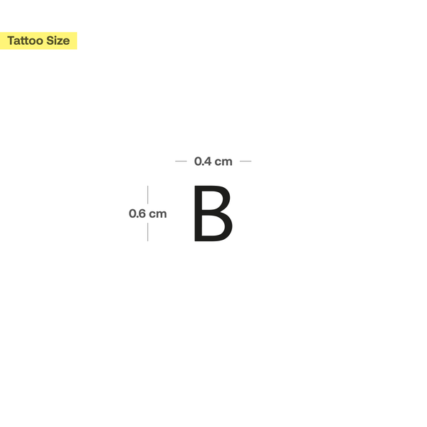 B - Großbuchstabe Tattoo