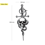 Tatuaje Daga y serpiente