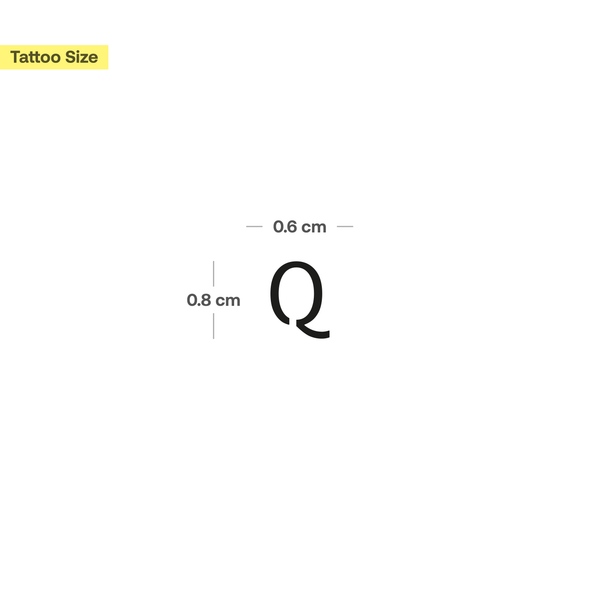 Q - Großbuchstabe Tattoo