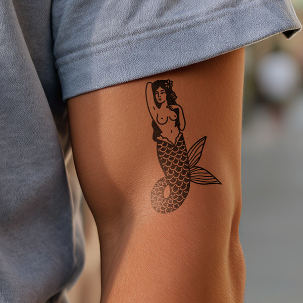 Tatuaje Sirena Tradicional