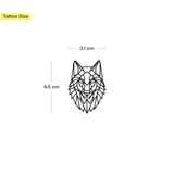 Tatuaje Cabeza de Lobo Geométrica