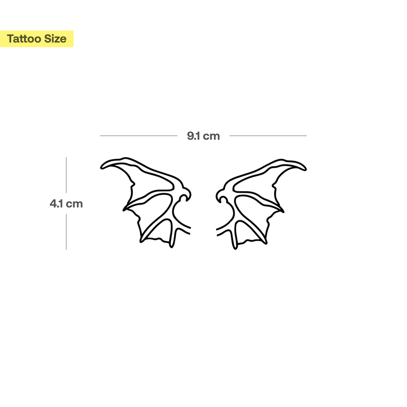 Tatuaje Alas de Murciélago