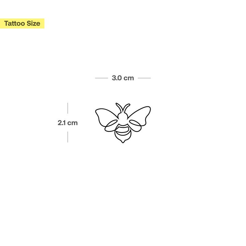 Biene Lineart Tattoo