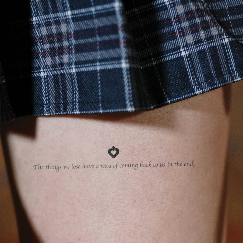 Tatuaje Harry Potter -The things we lose have a way of coming back to us in the end