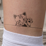 Tatuaje Gato Saludando