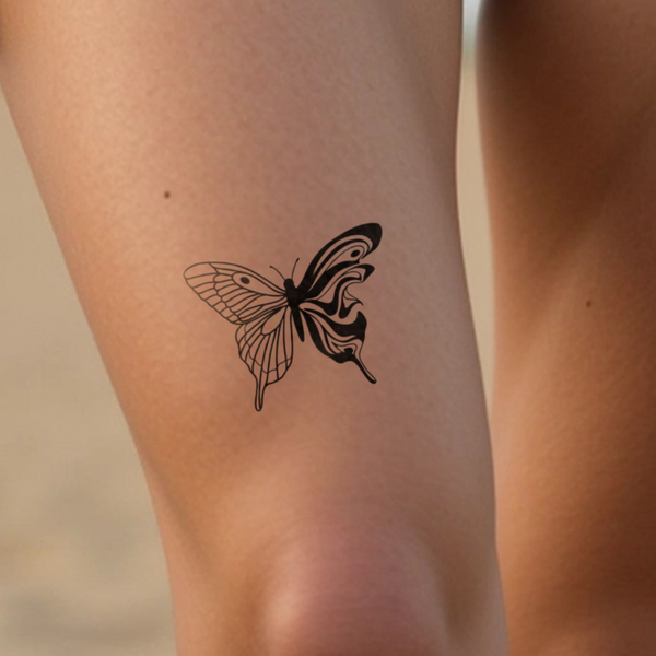Tatuaje Mariposa semirellenada