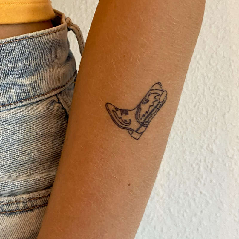 Tatuaje Bota de Vaquero