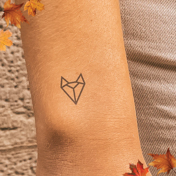 Tatuaje Zorro Geométrico Pequeño