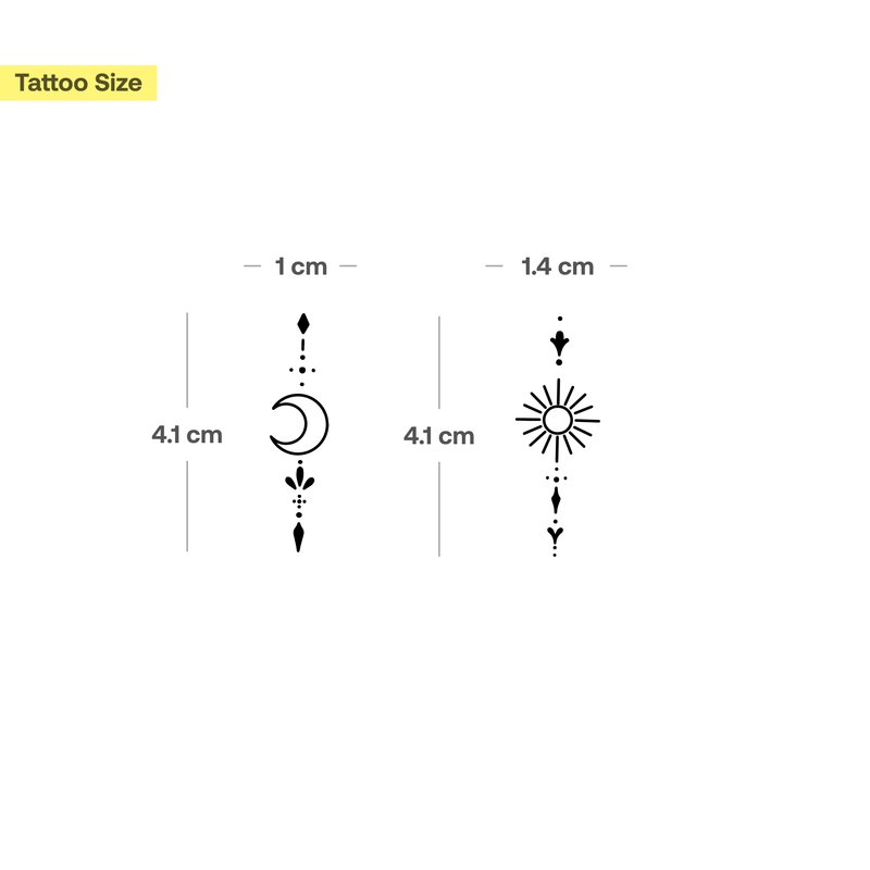 Doppelpack Sonne und Mond Ornament