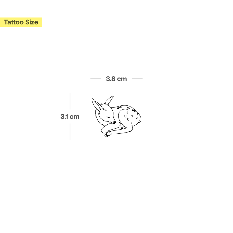 Tatuaje Bebé Ciervo Dormido