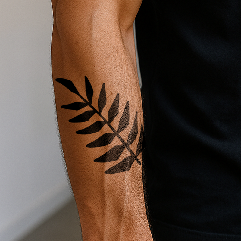 Tatuaje Hoja grande