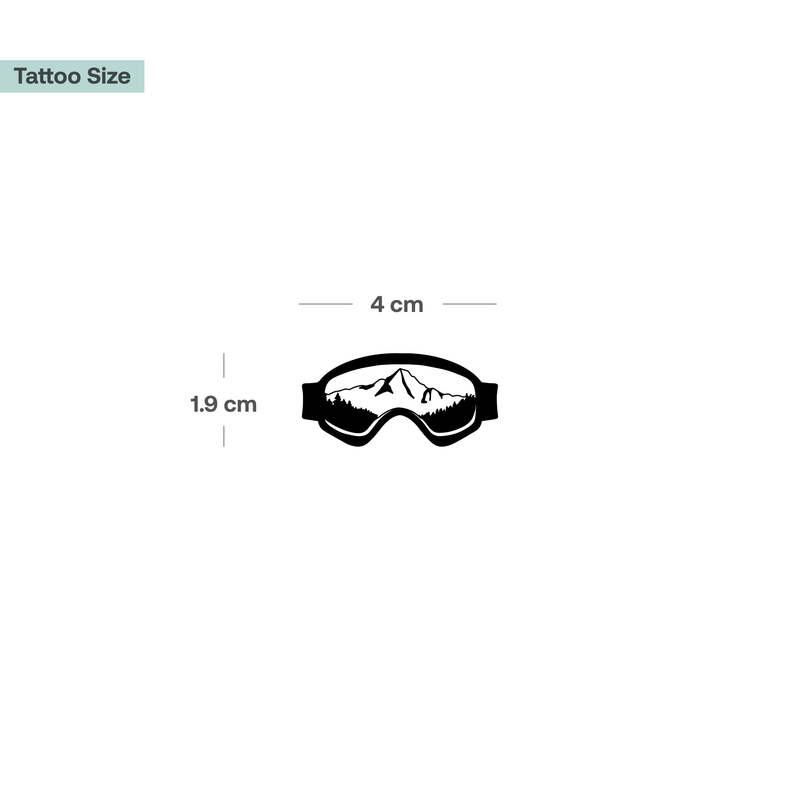 Tatuaje Gafas de Snowboard