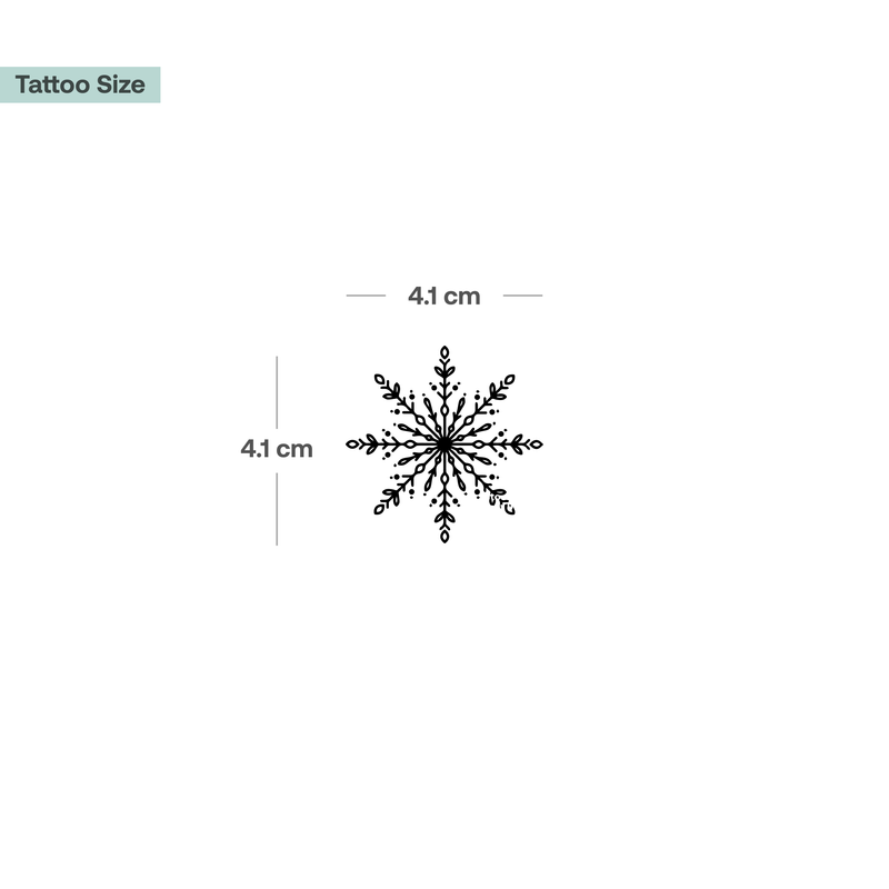 Tatuaje Copo de Nieve Bonito