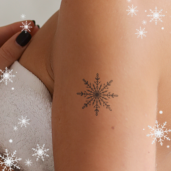 Tatuaje Copo de Nieve Bonito