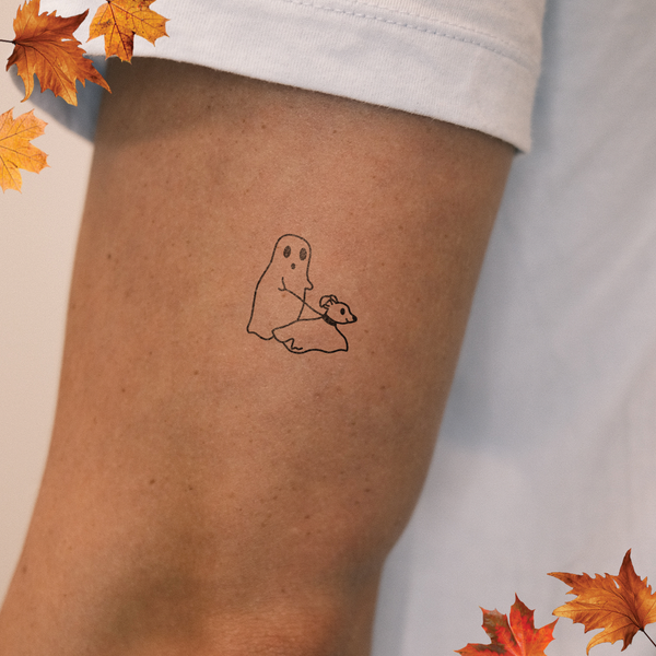 Tatuaje Fantasma con Perro