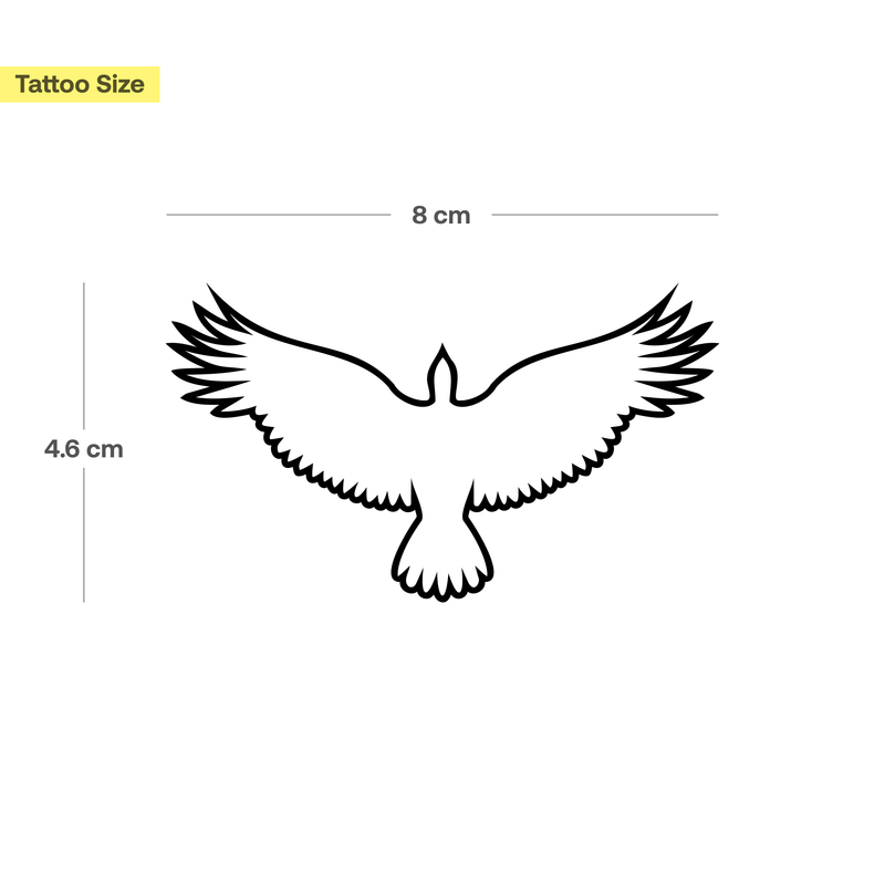 Tatuaje Águila Vista desde Arriba