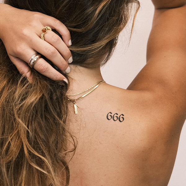 Tatuaje Número Angelical 666