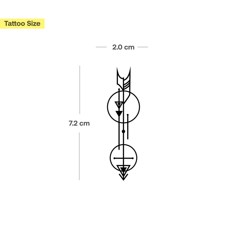 Tatuaje Flechas y Círculos