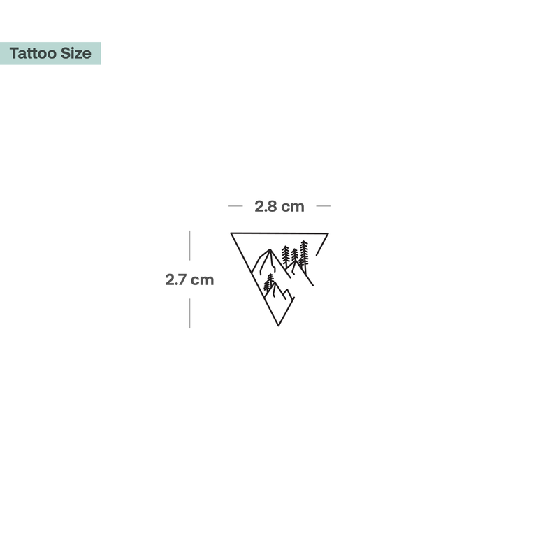 Tatuaje Triángulo de Montañas