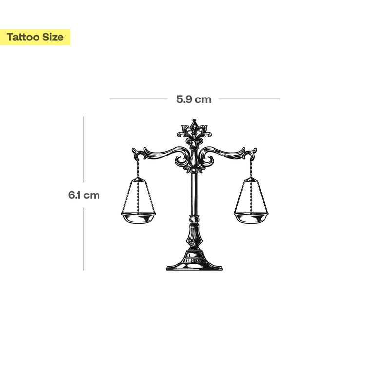 Tatuaje Balanza de la justicia
