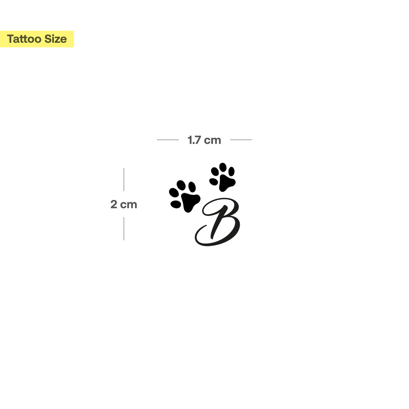 Tatuaje Patas con iniciales (A-Z)