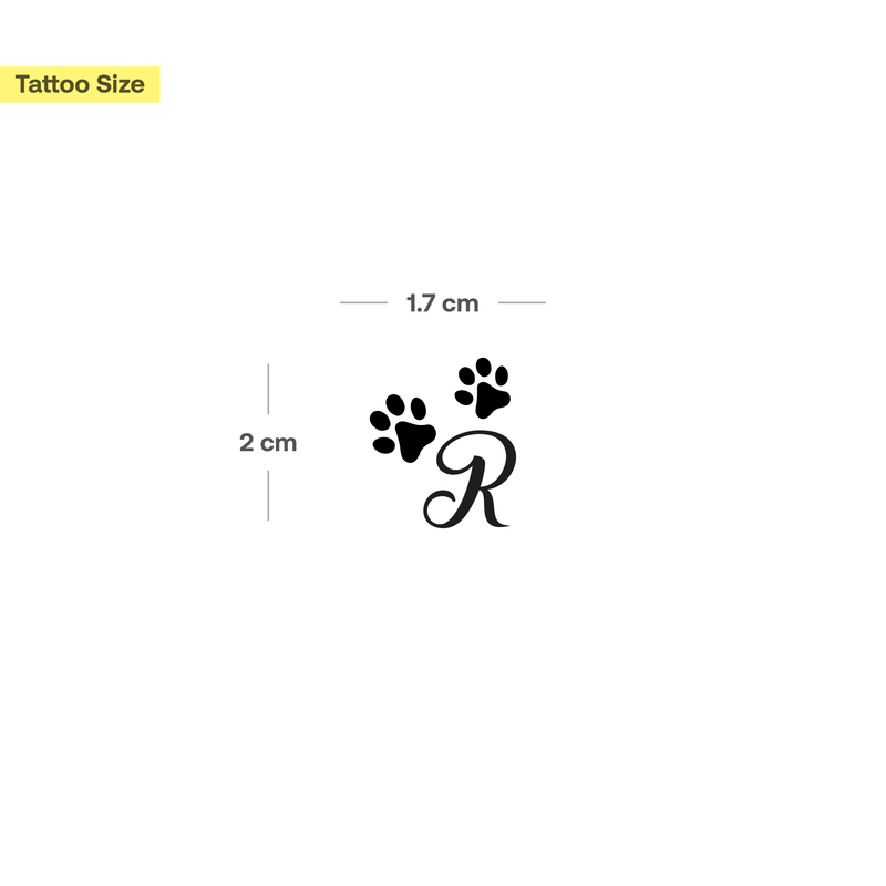 Tatuaje Patas con iniciales (A-Z)