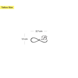 Tatuaje Infinito con iniciales (A-Z)