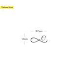 Tatuaje Infinito con iniciales (A-Z)