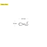 Tatuaje Infinito con iniciales (A-Z)