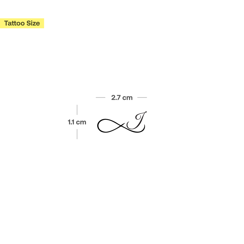 Tatuaje Infinito con iniciales (A-Z)