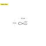 Tatuaje Infinito con iniciales (A-Z)
