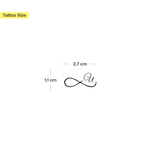 Tatuaje Infinito con iniciales (A-Z)