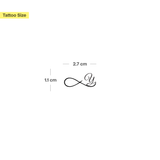 Tatuaje Infinito con iniciales (A-Z)