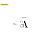 Tatuaje Mariposa con iniciales (A-Z)