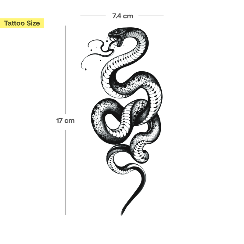 Tatuaje Víbora sombría