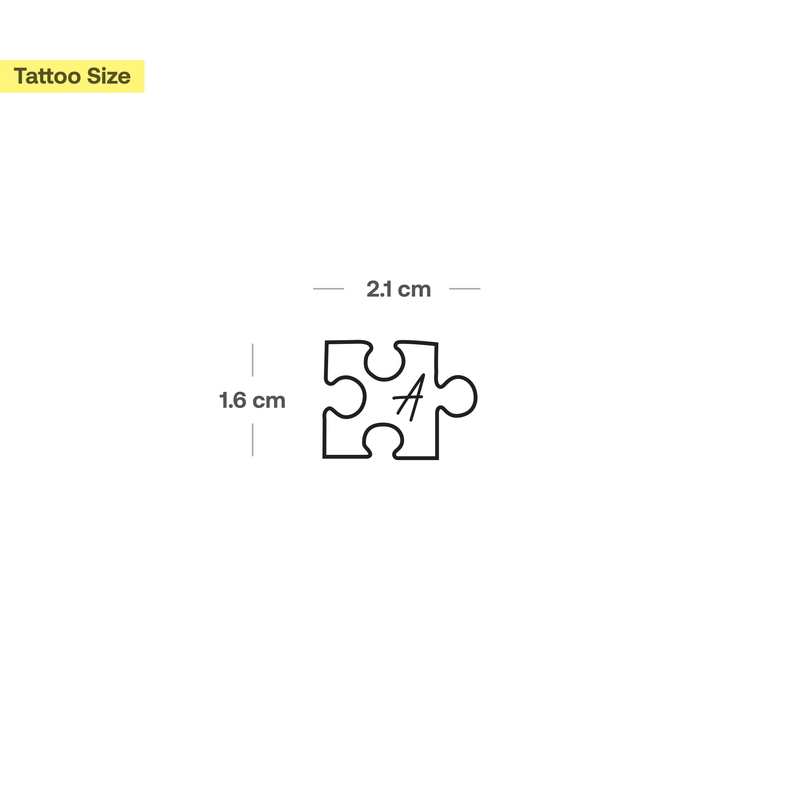 pieza del rompecabezas con iniciales (A-Z)