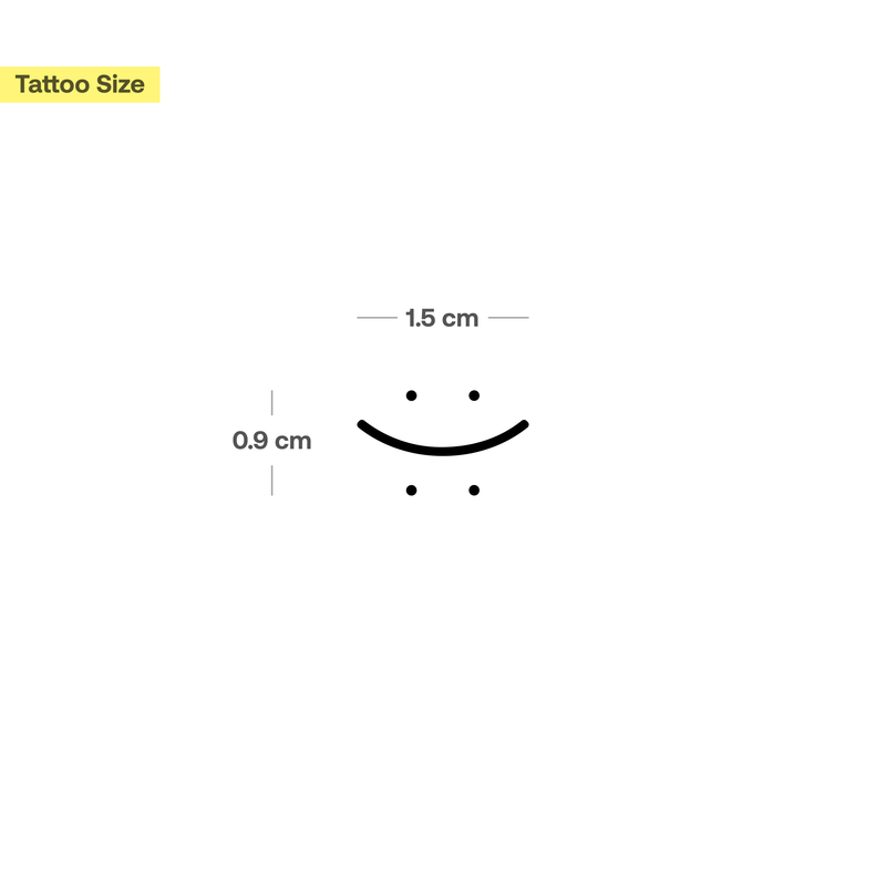 Tatuaje Smiley Doble Cara