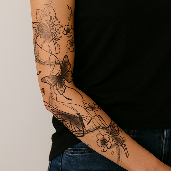 Tatuaje Manga Baile de las Mariposas