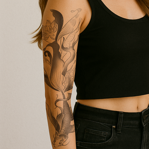 Tatuaje Manga Río del Loto
