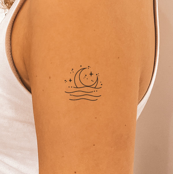 Tatuaje Luna Estrellada