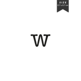 Tatuaje "w" minúscula