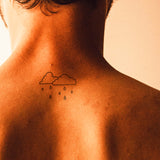 Tatuaje Nubes con Lluvia