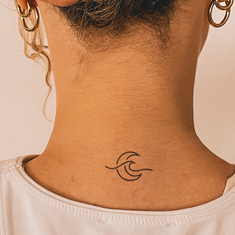 Tatuaje Luna y Ola