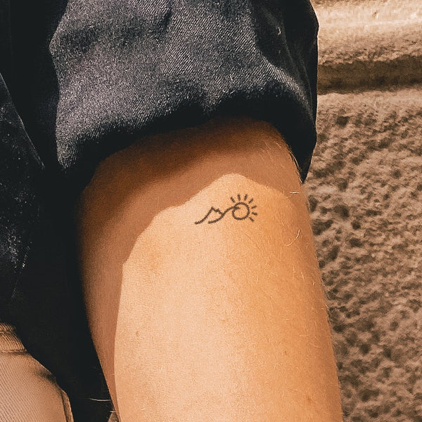 Tatuaje Montaña, Sol y Ola