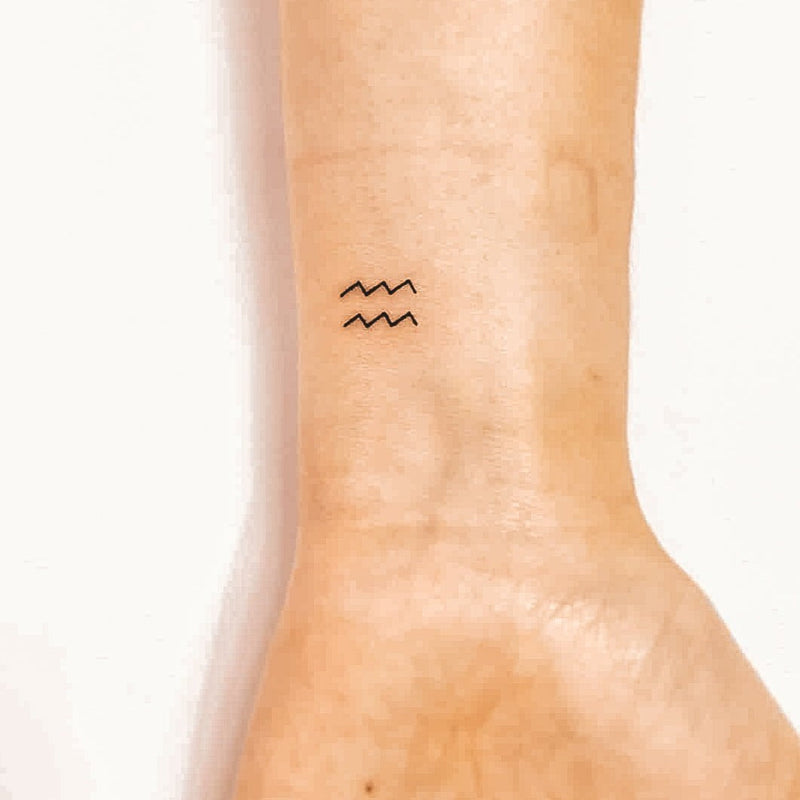 Zodiac Sign Aquarius 2-Week-Tattoo Inkster