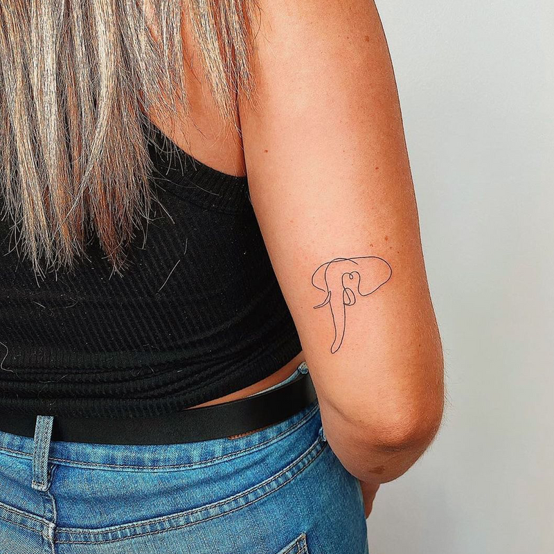 Tatuaje Elefante Abstracto