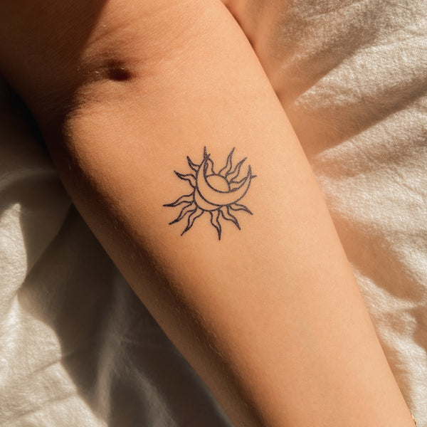 Tatuaje Sol y Luna Old-Style